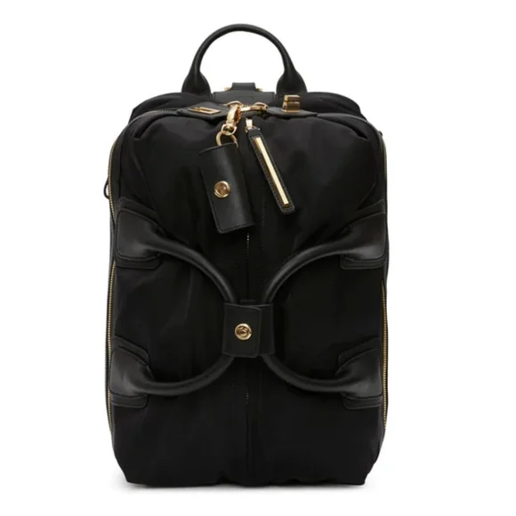 Caraa Black Backpack with Gold Accents - Picture 3 of 16